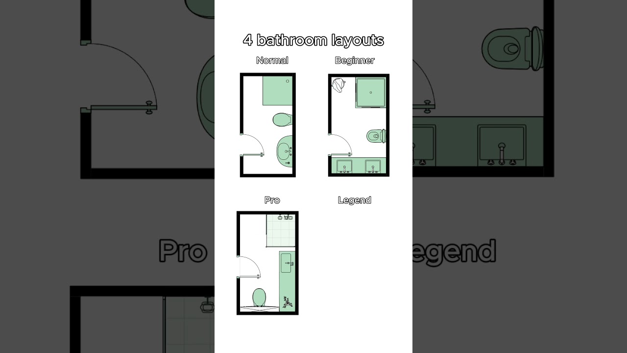 4 Bathroom Layouts, But Only One is Legendary!