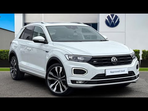 Approved Used Volkswagen T-ROC R-Line 1.5 TSI 150PS DSG in Pure White | YA21BFM | Wrexham Volkswagen