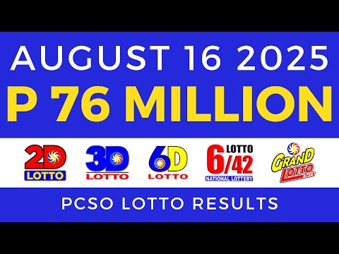 Lotto Result Today 9pm August 16 2025 PCSO
