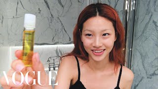 Korean Model Hoyeon Jung’s Steps for Perfect Skin and a Two-Tone Lip | Beauty Secrets | Vogue