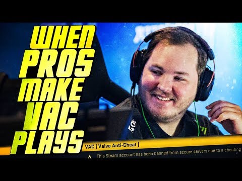 WHEN CS:GO PROS MAKE SUSPICIOUS VAC PLAYS!  ft. SHOX , S1MPLE &MORE!