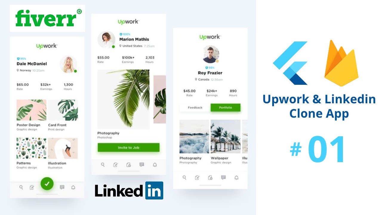 Flutter Job Finder App | Build Linkedin Clone | Firebase iOS & Android Upwork & Fiverr Clone Course