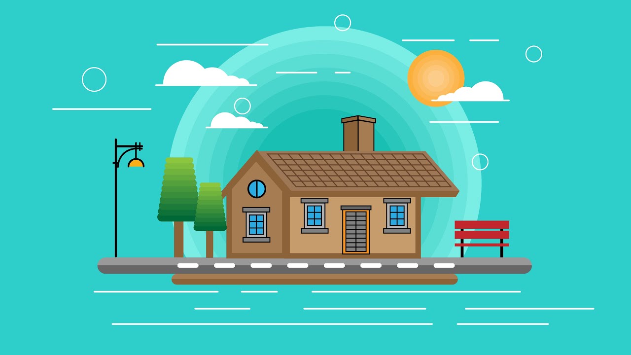 Vector flat design | street design | adobe illustrator