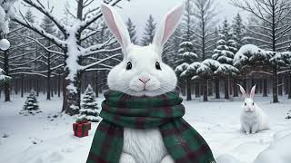 Animated Snowy Landscape & Cute Bunny