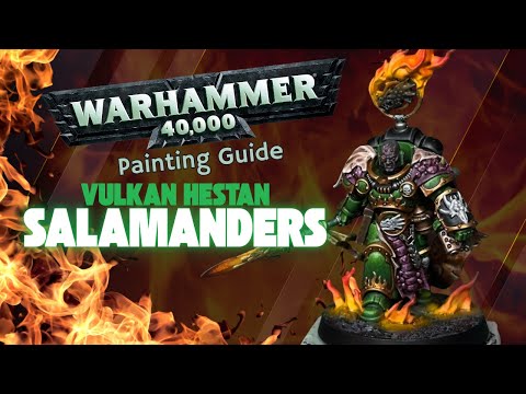 Warhammer 40K Painting Guide: How to Paint Vulkan Hestan and Salamander Space Marines