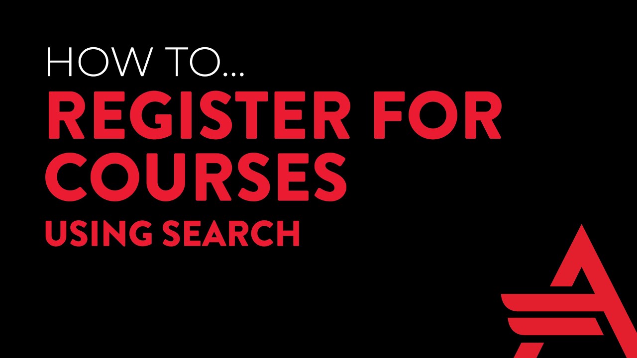How to Register for Classes using Search for a Course