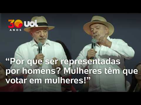 Lula defende voto em mulheres para formar maioria no Congresso: ‘Mulheres têm que votar em mulheres’
