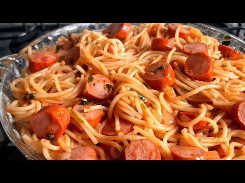 MACARRÃO COM SALSICHA SIMPLES | POUCOS INGREDIENTES  | FÁCIL E RÁPIDO