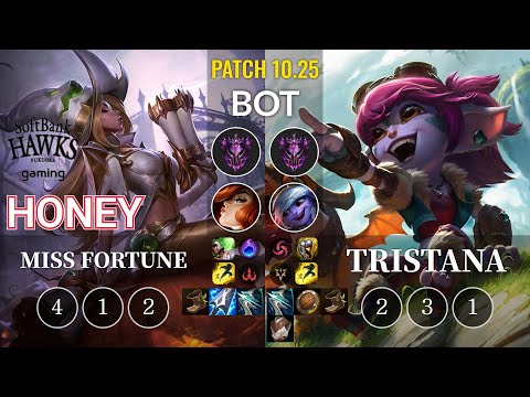 SHG Honey Miss Fortune vs Tristana Bot - KR Patch 10.25