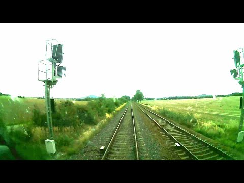 View from the Driver's Cabin / Reverse / between Görlitz and Bischofswerda
