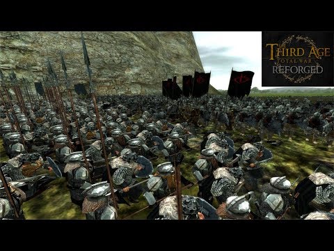 Third Age: Total War (Reforged) - ELVES AND DWARVES HOLD THE CANYON (Battle Replay)