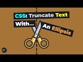 CSS: How To Truncate Text With An Ellipsis