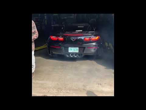 C7 Z06 ARH 2” longtube headers catted x-pipe lt4 corvette cold start and burnouts
