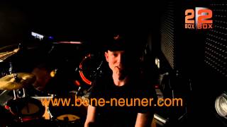 Bene Neuner Drummer of Glasperlenspiel live on stage with 2BOX