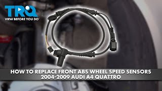 How to Replace Front ABS Wheel Speed Sensors 2004-2009 Audi A4 Quattro