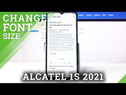 Font Settings – ALCATEL 1S 2021 and Text Size Correction