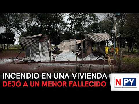 Incendio en una vivienda dejó a un menor fallecido