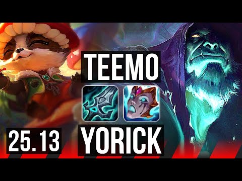 TEEMO vs YORICK (TOP) | EUW Challenger | 25.13