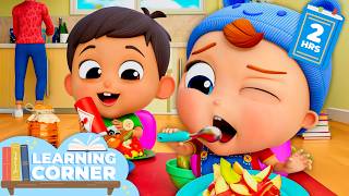 Funny Fruity Breakfast! 🍎🍌 | Little Angel | Learning Corner 📚 | Educat