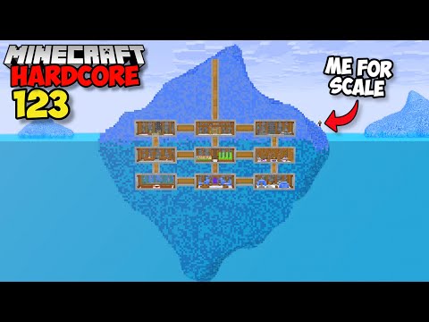 I Built A SECRET ICEBERG BASE in Minecraft Hardcore