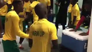 Golden arrows singing before the match