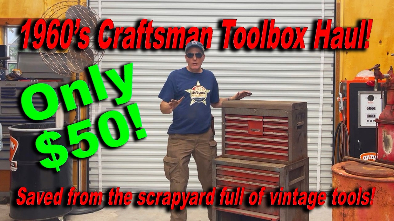 Awesome Vintage 1960's Tool Box with Tools - Saved from the Scrap Yard!