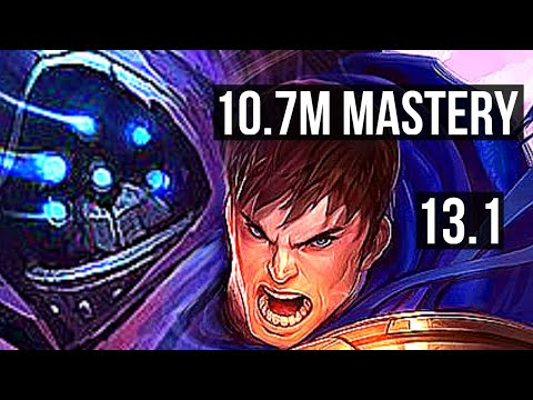 JAX vs GAREN (TOP) | 10.7M mastery, 1900+ games, 3/1/6 | KR Master | 13.1
