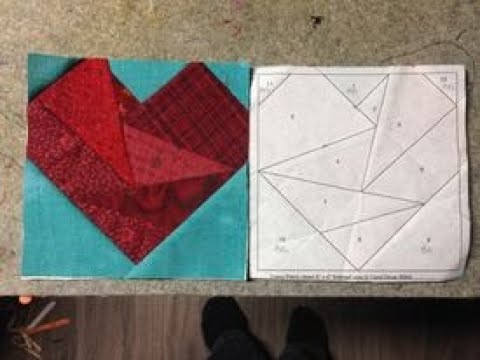 how to make a paper piece heart