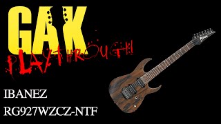 Video thumbnail for Ibanez RG927WZCZ-NTF 7 String Ibanez RG927WZCZ Guitar Play Through by GAK