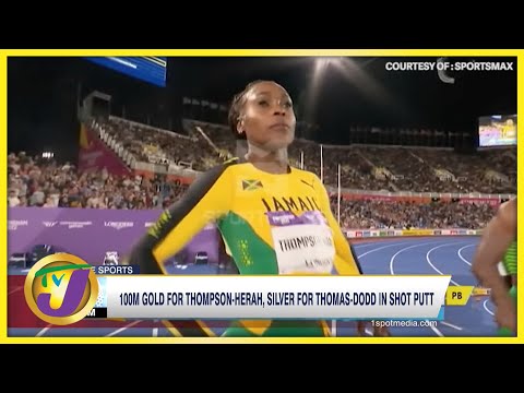 100m Gold for Elaine Thompson Herah, Silver for Thomas Dodd in Shot Put Aug 3 2022