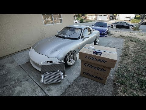 MY NEW GREDDY V MOUNT KIT FOR THE RX7!!