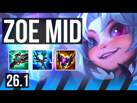 ZOE vs AKALI (MID) | 5k gold comeback | KR Master | 26.1