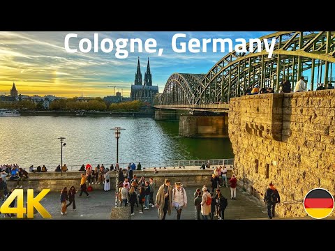 Cologne, Germany walking tour 4K 60fps