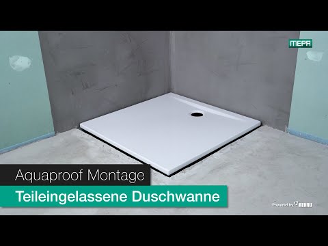 Wannendichtband MEPA Aquaproof - Montage teileingelassene Duschwanne