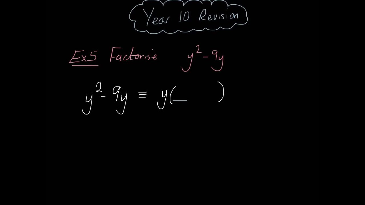 Year 10 Algebra Revision