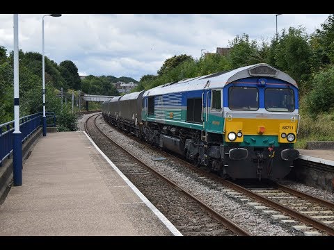 GBRf Class 66711 In Aggregate Industries Livery Passes Through Heworth [HD]