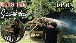 Thử thách 15 ngày sinh tồn một mình trong rừng mưa | Rừng nhiệt đới | EP 07- Chế tạo cung tre