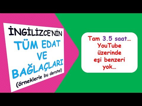 YOUTUBE'DA YOK - İNGİLİZCE'NİN TÜM EDAT VE BAĞLAÇLARI KONU ANLATIMI (BOL ÖRNEKLİ)