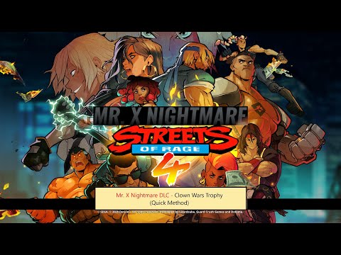 Streets of Rage 4 Mr. X Nightmare DLC - Clown Wars Trophy (Quick Method)