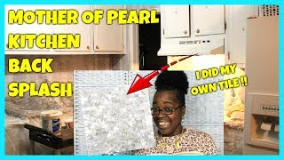 MOTHER OF PEARL BACK SPLASH (ART 3D) .. SAVE MONEY AND DO IT YOURSELF