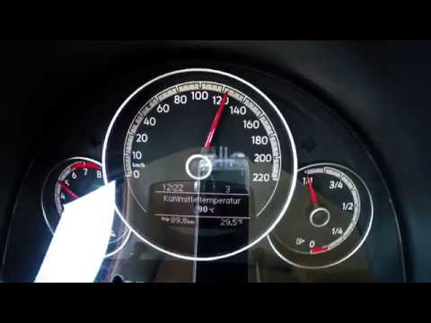VW UP Beschleunigung 0-120km/h   60PS 44kw 1.0 acceleration