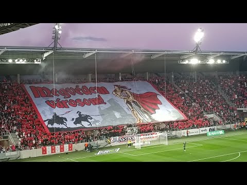 A diósgyőriek élőképére zöld-fehér füstfelhővel válaszoltak a fradisták