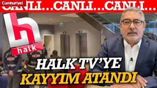 #CANLI Halk TV’ye kayyım atandı, yayın durduruldu... Halk TV binası önünde son d