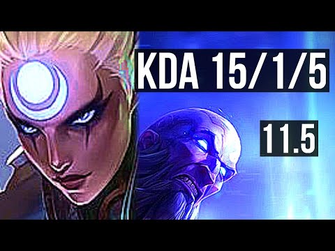 DIANA vs RYZE (MID) | 15/1/5, 66% winrate, Legendary | NA Master | v11.5