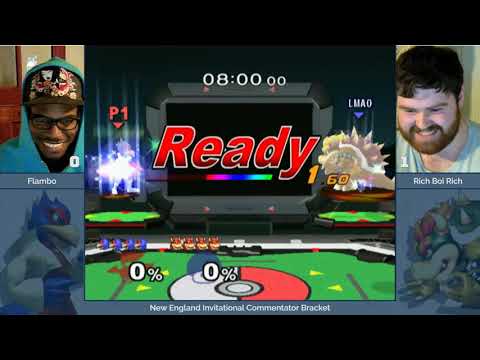NE Melee Invitational 2018 - Flambo (Sheik/Falco) vs Rich Boi Rich (Bowser) - SSBM Caster Bracket LS
