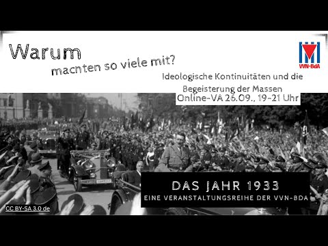 „Warum machten so viele mit?“ - Online-Veranstaltung der VVN-BdA am 26.09.2023