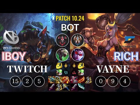VG iBoy Twitch vs DYN Rich Vayne Bot - KR Patch 10.24