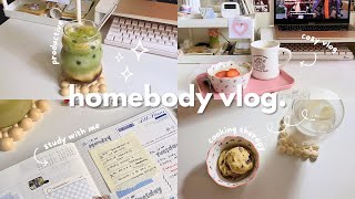 homebody diaries ₊˚💭 cozy days at home, studying, journaling, cooking therapy 🍓 aesthetic vlog