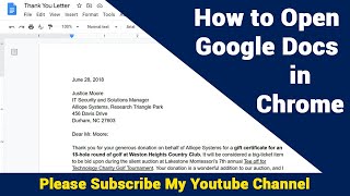 Google Docs 👉 How to Open Google Docs in Chrome || Google Docs Tutorial