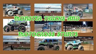 MONSTER TRUCKS AND MOTOCROSS STUNTS - MONSTER TRUCK SUMMER MELTDOWN